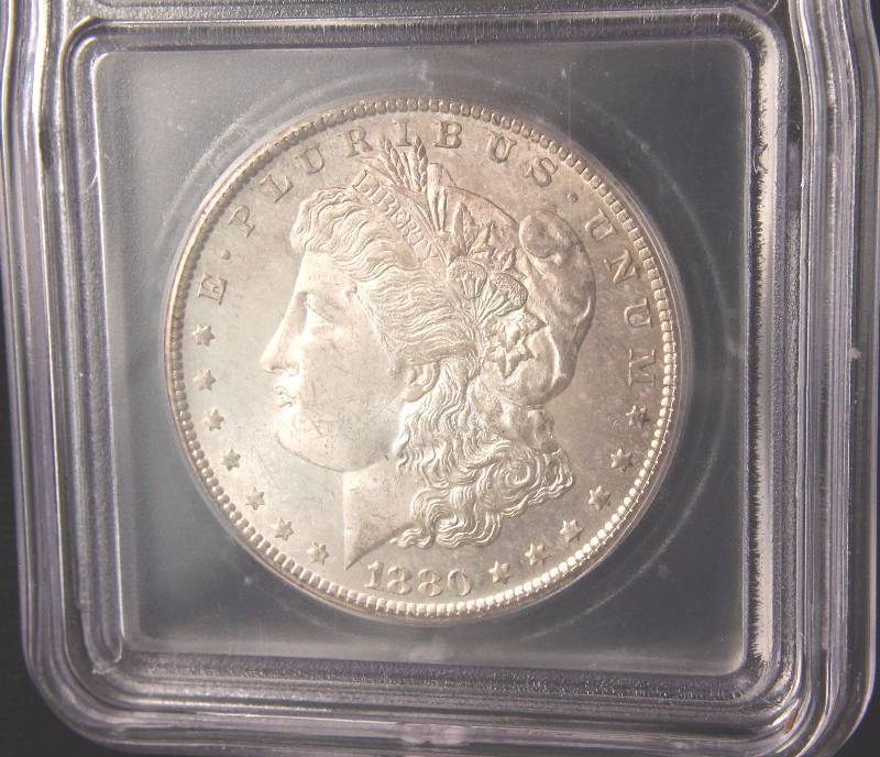 1880-S MORGAN SILVER DOLLAR BU MS65 ICG