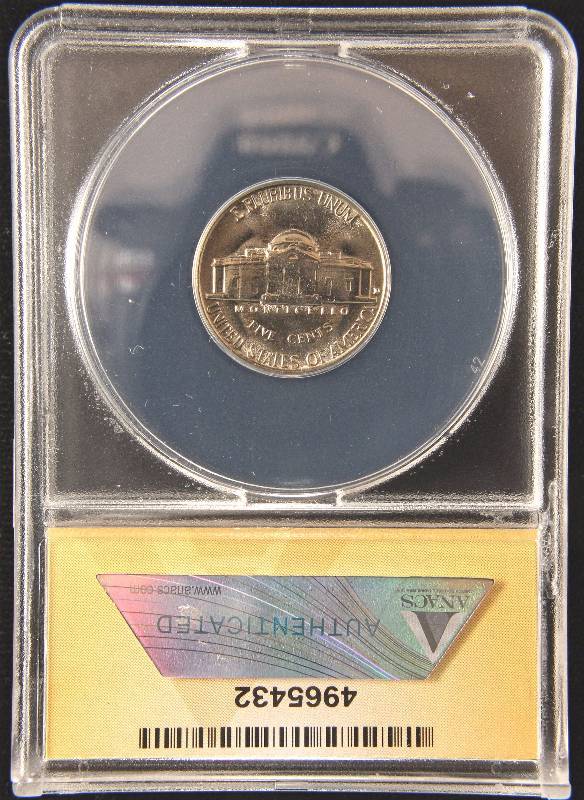 1957-D JEFFERSON NICKEL MS65 ANACS