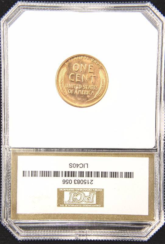 1940-S WHEAT CENT MS67 RED PCI