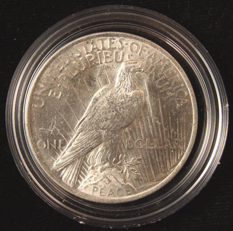 1922 PEACE SILVER DOLLAR UNC IN AIRTITE HOLDER