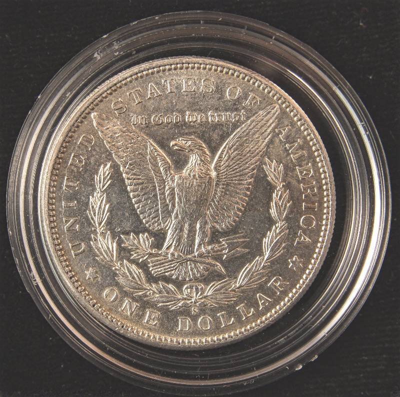 1897-S MORGAN SILVER DOLLAR BU-UNC IN AIRTITE HOLDER