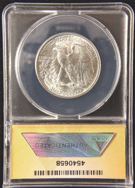 1942 WALKING LIBERTY SILVER HALF DOLLAR MS63