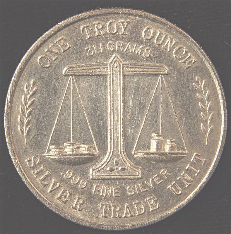 1 TROY OZ. .999 FINE SILVER VINTAGE EAGLE-FLAG SILVER TRADE UNIT