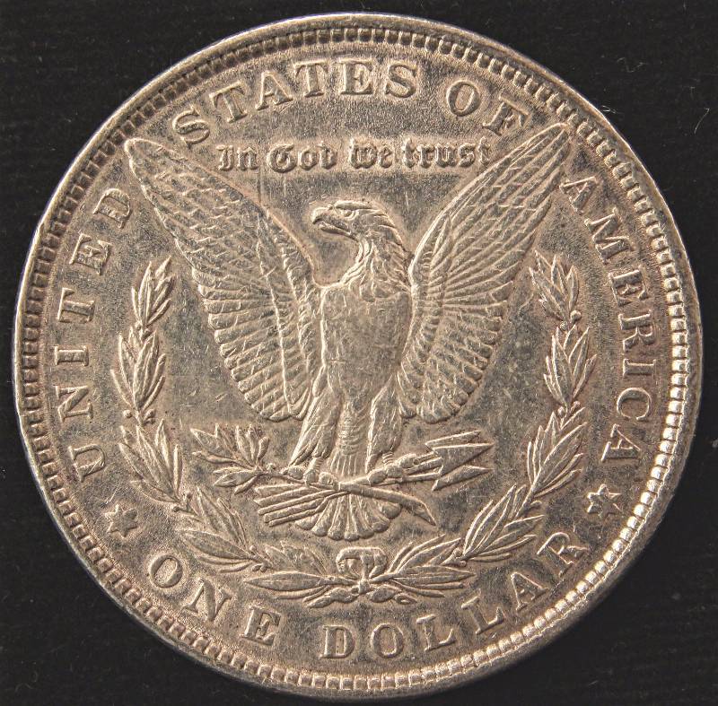 1886 MORGAN SILVER DOLLAR AU DETAILS CLEANED