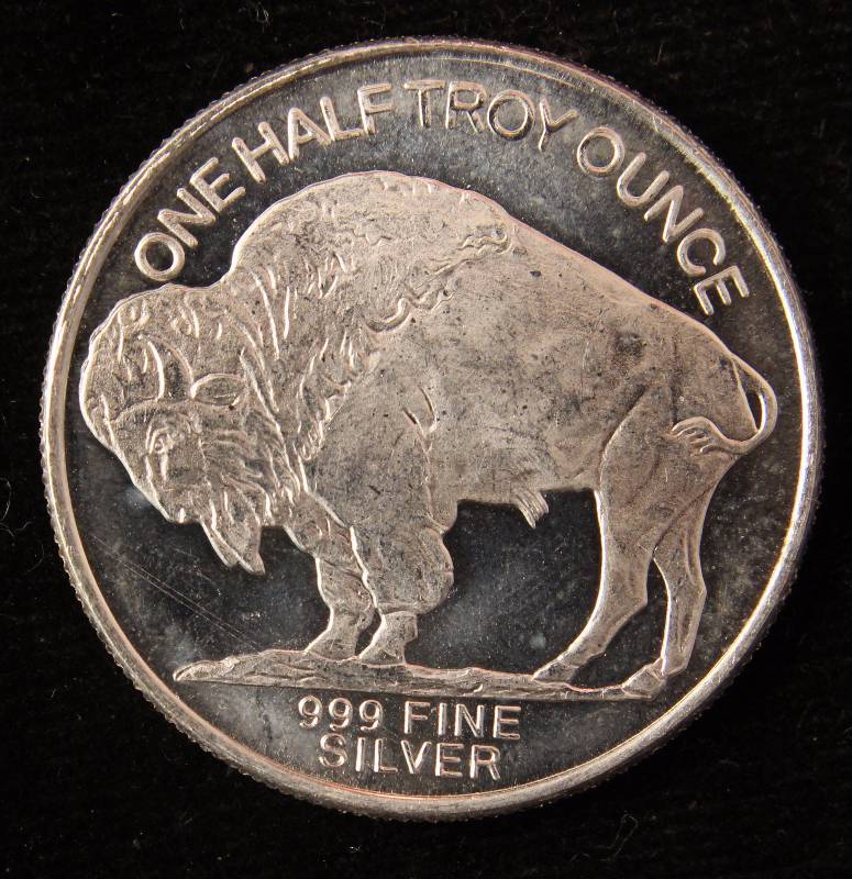 12 TROY OZ. .999 FINE SILVER INDIAN BUFFALO DESIGN
