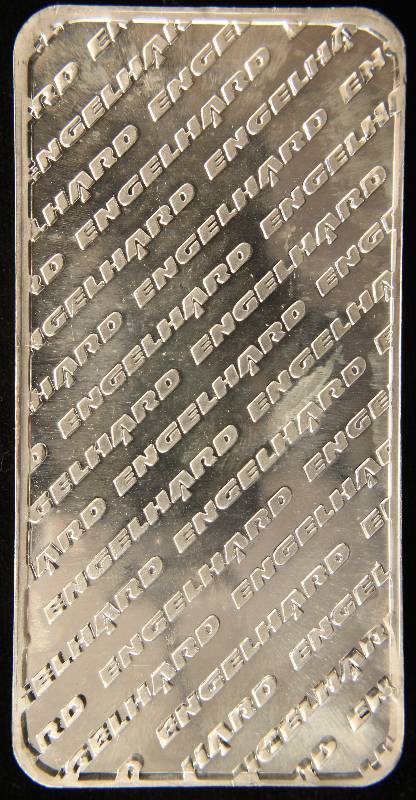 10 TROY OZ. .999 FINE SILVER ENGELHARD BAR EAGLE DESIGN