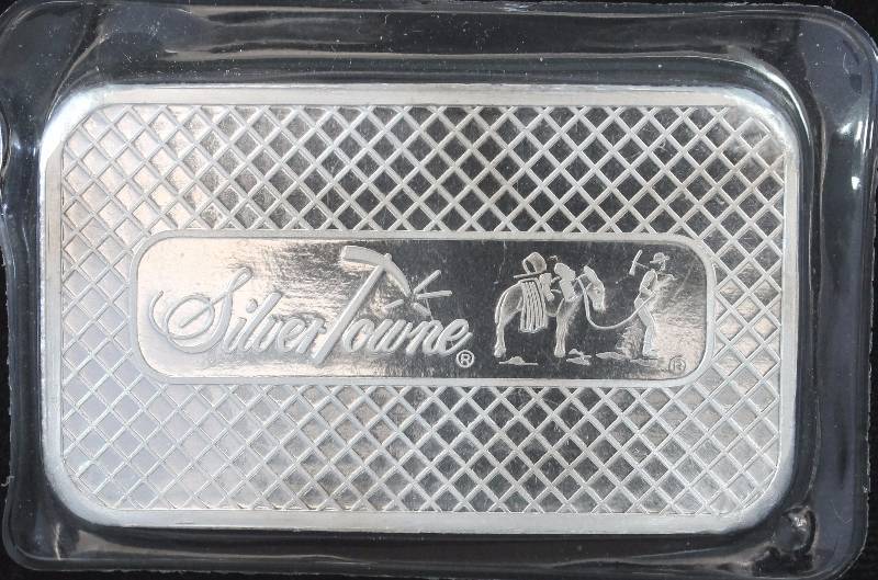 5 TROY Oz. .999 FINE SILVER BAR PROSPECTOR BY SILVERTOWNE SEALED