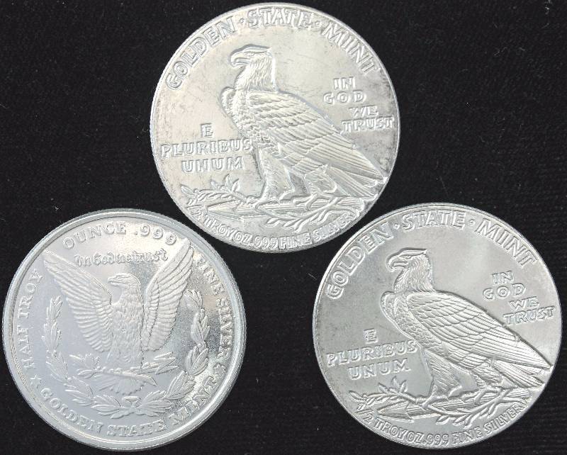 1 12 TROY OZ. .999 FINE SILVER ROUNDS (3 X 12oz)