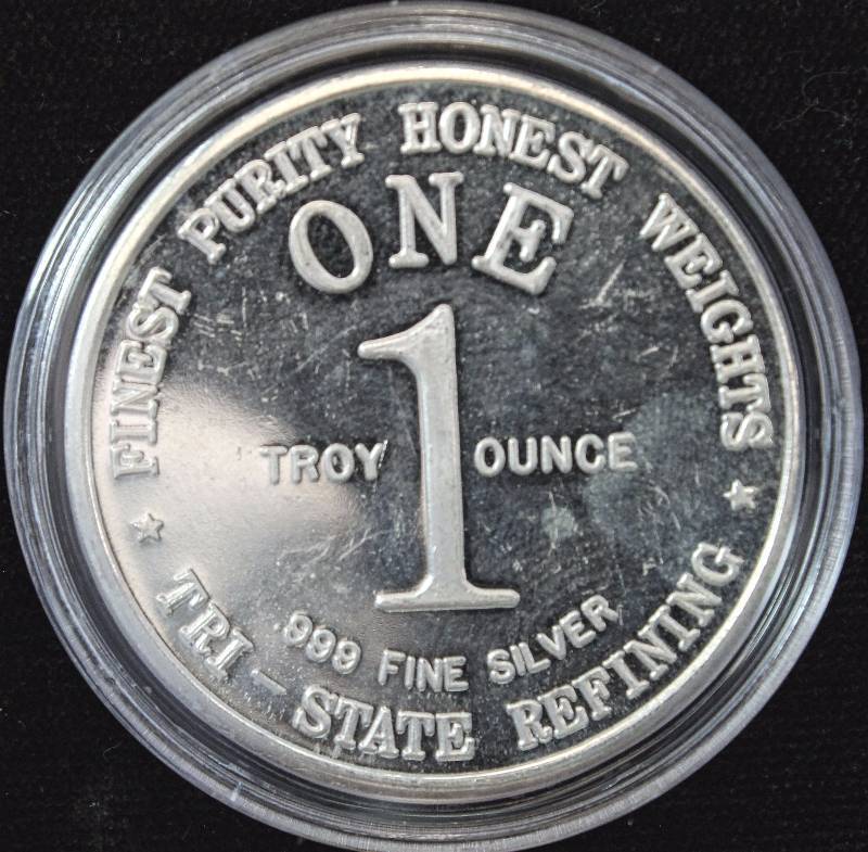 1 TROY OZ. .999 FINE SILVER VINTAGE 1976 EAGLE-BELL IN AIRTITE