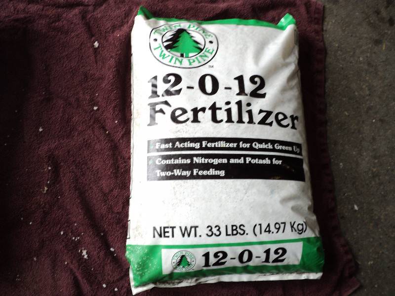 twin pine fertilizer, 33 lbs, 12-0-...