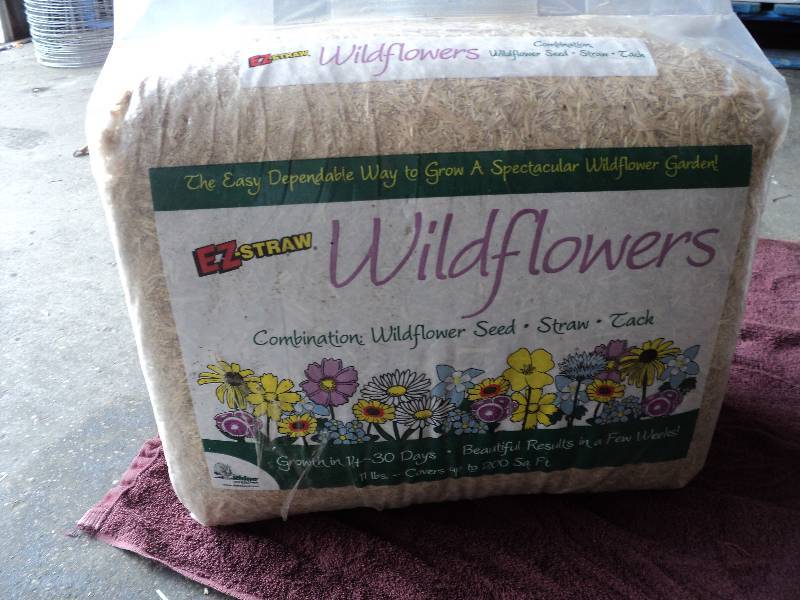 EZstraw wildflowers, 11 lbs., cover...