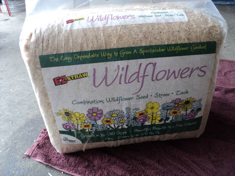 EZstraw wildflowers, 11 lbs., cover...