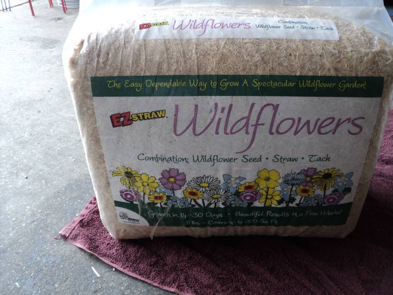 EZstraw wildflowers, 11 lbs., cover...