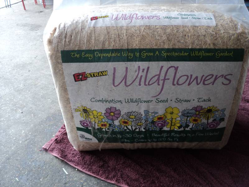 EZstraw wildflowers, 11 lbs., cover...