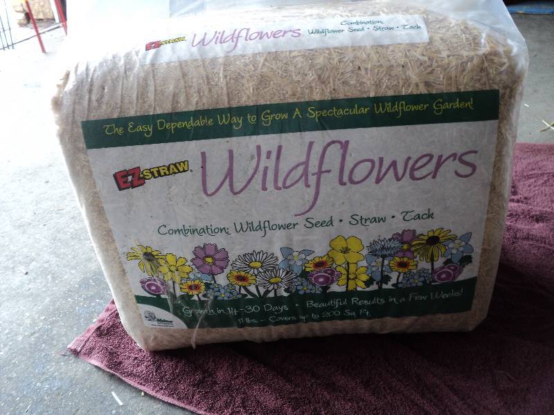 EZstraw wildflowers, 11 lbs., cover...