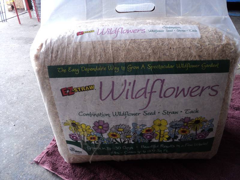 EZstraw wildflowers, 11 lbs., cover...