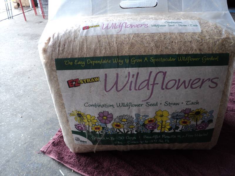 EZstraw wildflowers, 11 lbs., cover...