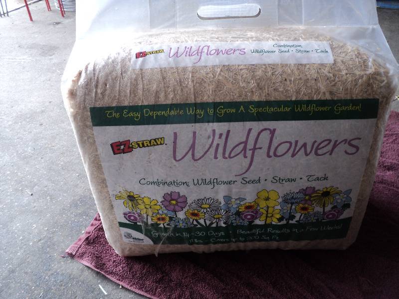 EZstraw wildflowers, 11 lbs., cover...