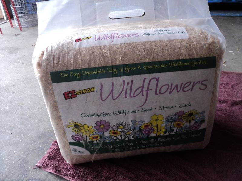 EZstraw wildflowers, 11 lbs., cover...