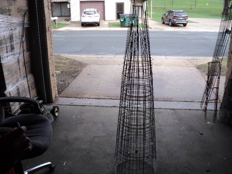10 large tomato cages...