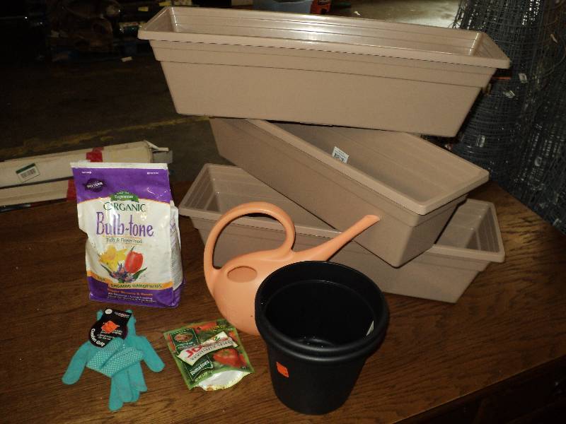 planters and oganic plant food...