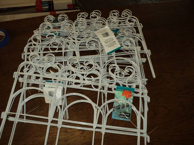 white metal fencing...