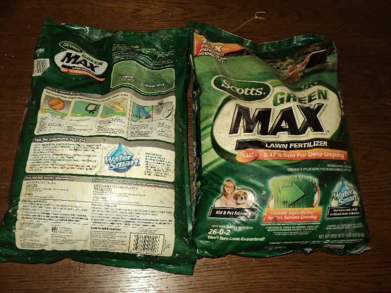 Scotts green max lawn fertilizer, 2...