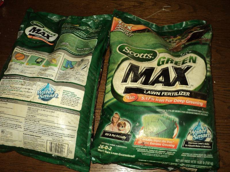 Scotts green max lawn fertilizer, 2...