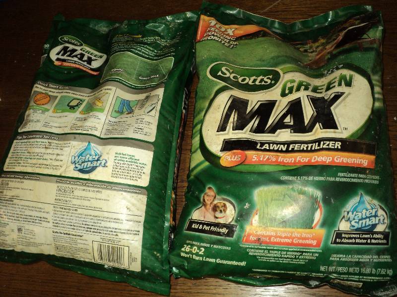 Scotts green max lawn fertilizer, 2...