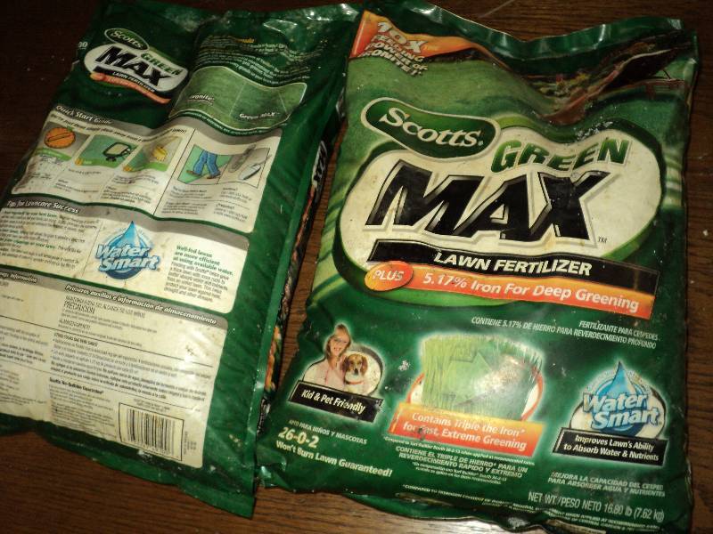 Scotts green max lawn fertilizer, 2...