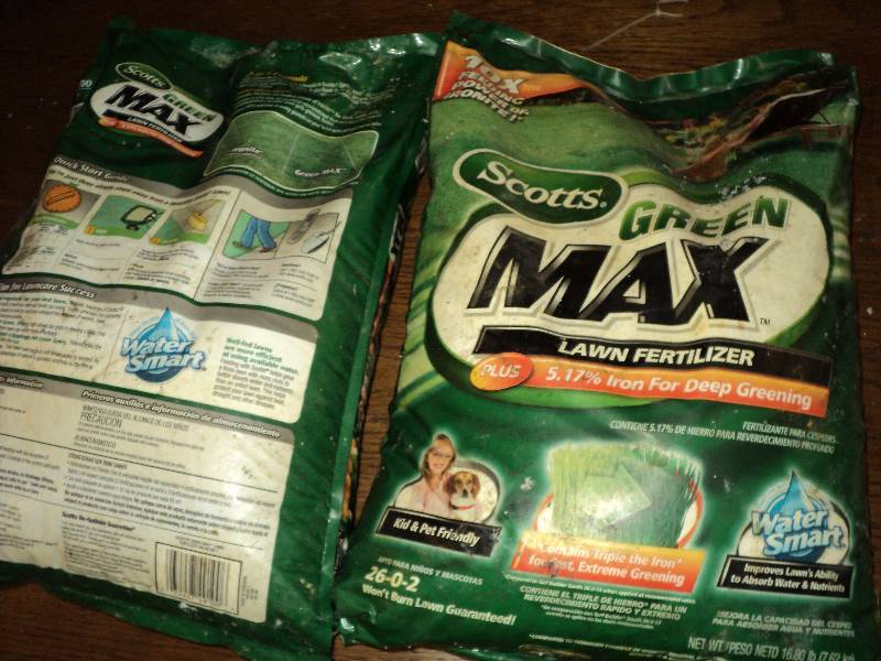 Scotts green max lawn fertilizer, 2...