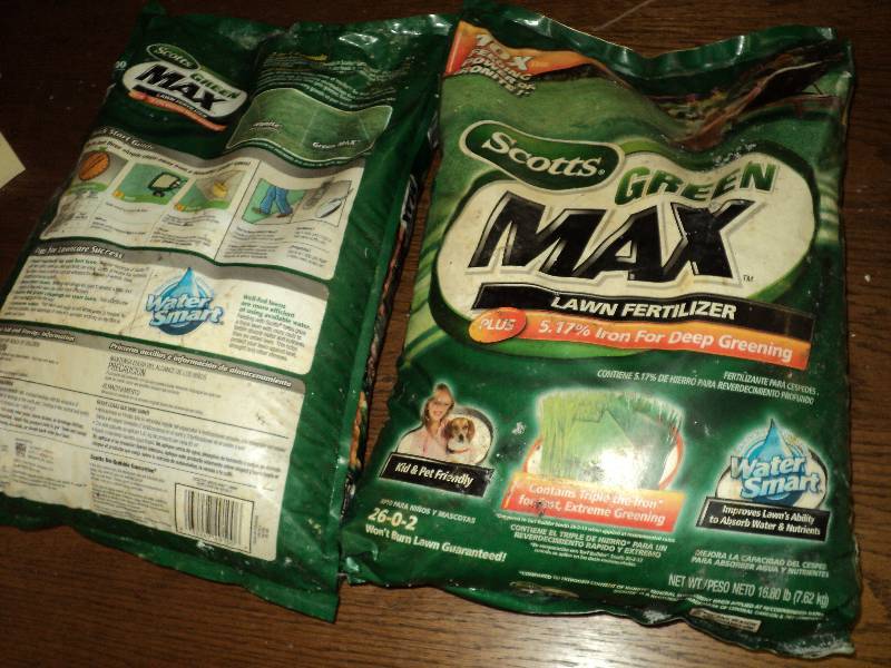 Scotts green max lawn fertilizer, 2...