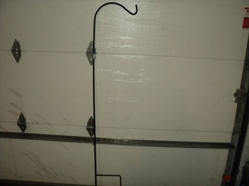 shepards hook, black, 5.5 ft tall...