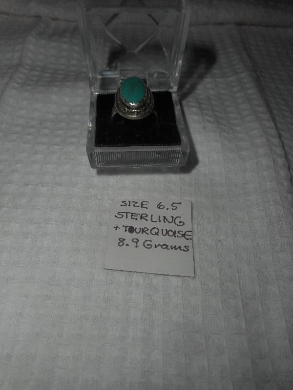 STERLING AND TURQUOISE RING