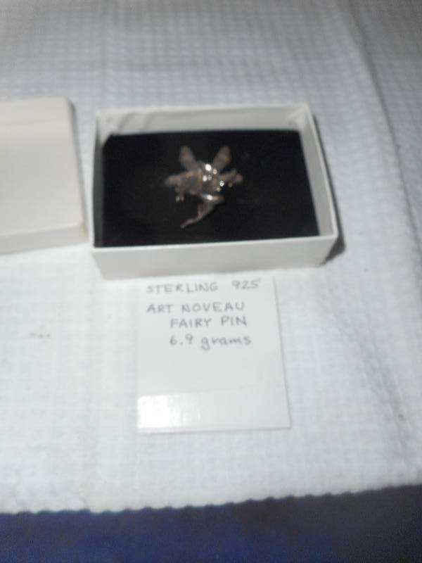 STERLING FAIRY PIN
