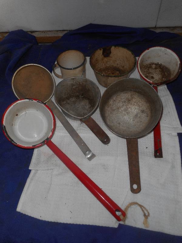 ANTIQUE KETTLES AND CUPS