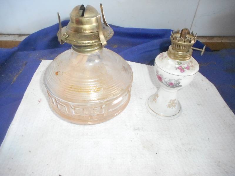 2 ANTIQUE OIL LAMPS