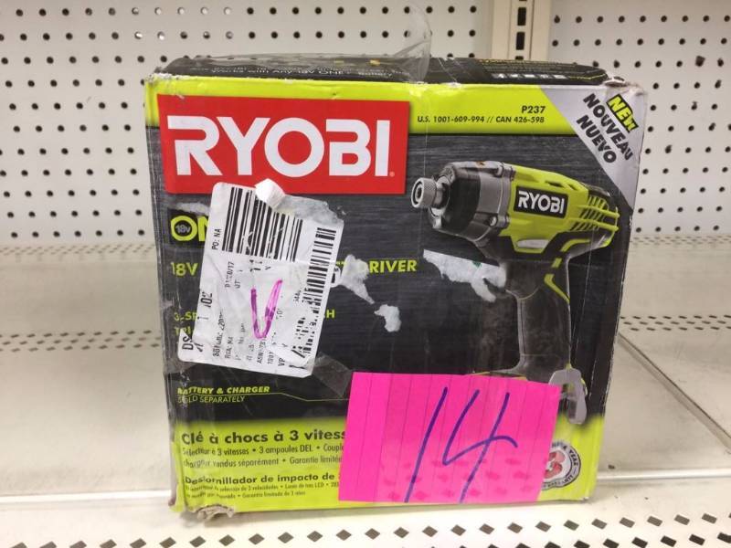 Ryobi 18-Volt ONE Impact Driver features three torque speed settings to fit your various fastening needs in like new condition