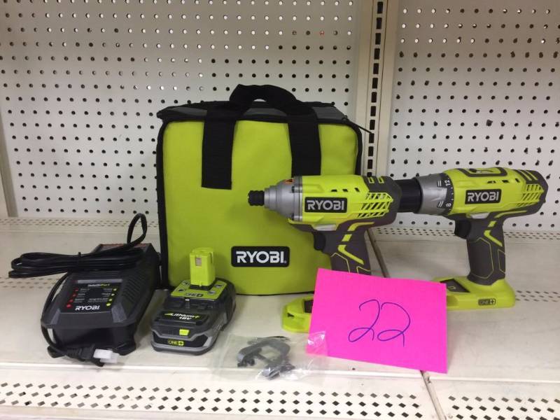 Ryobi 18V One Plus Drill driverimpact drill 1 battery and 1 charger