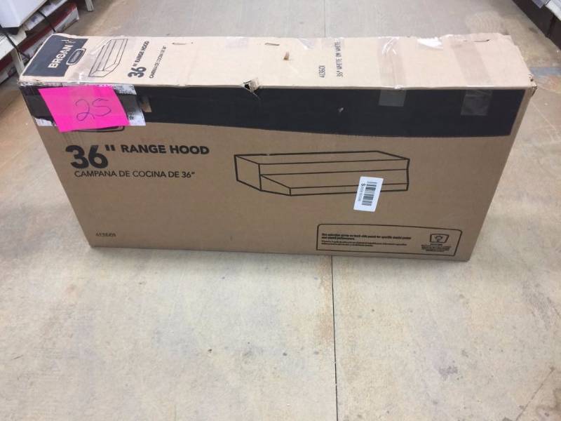 36 White Broan Range Hood