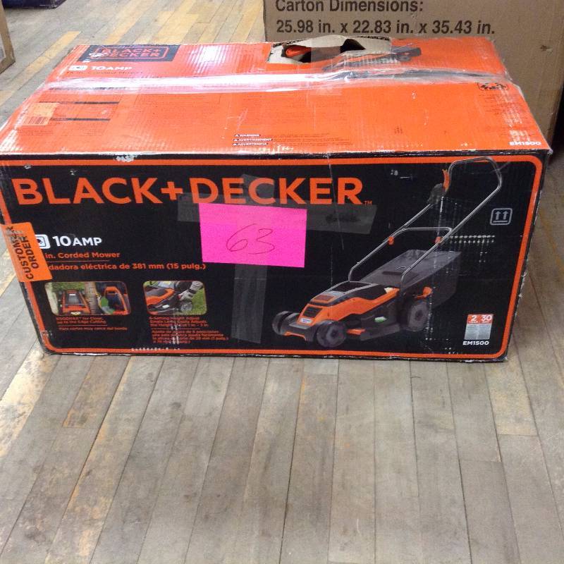 Black & Decker EM1500 15-Inch 10 amp Corded Mower with Edge Max Height Adjust features 6 different settings that allow for easy height adjustments