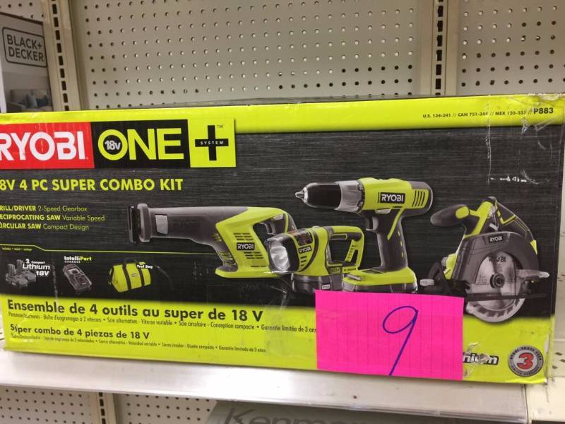 Ryobi 18V  4 PC Super Combo Tool Set