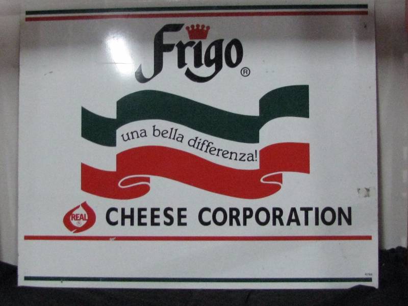 lot 18 image: Metal Frigo Cheese Sign