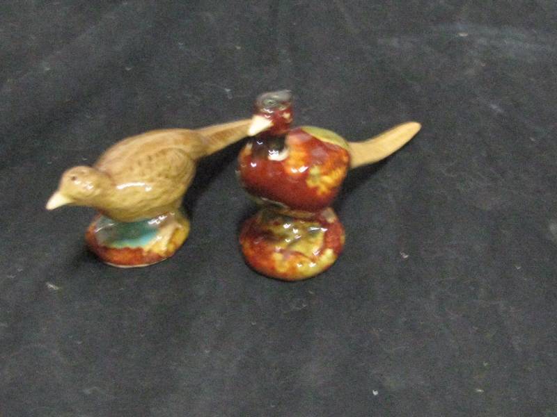 lot 23 image: Rosemeade Pottery Pheasant Tails Down SaltPepper Set