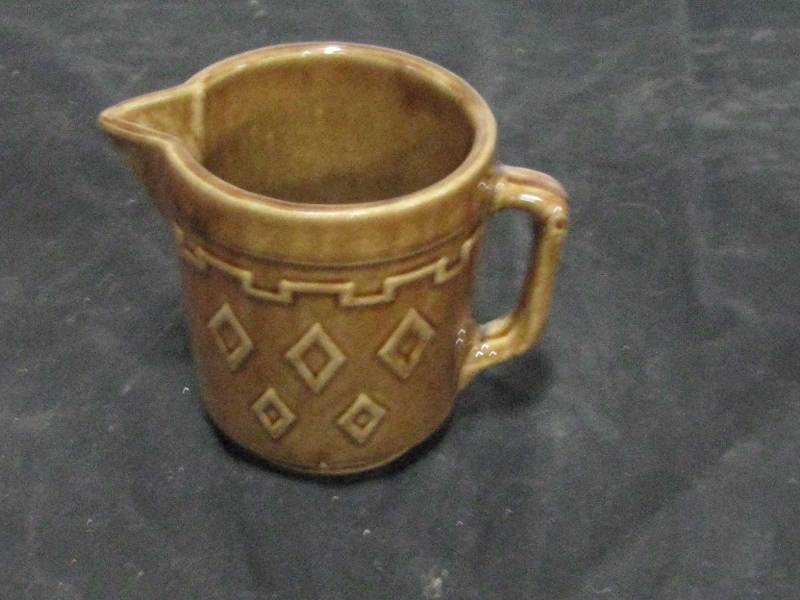 lot 32 image: Crock Milk Pitcher