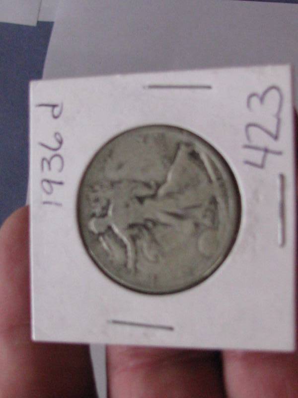 lot 57 image: 1936 D Walking Liberty 12 Dollar 90% silver