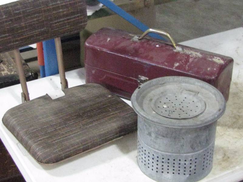 lot 92 image: Boat Seat-Minnow Bucket Insert- Tackle box