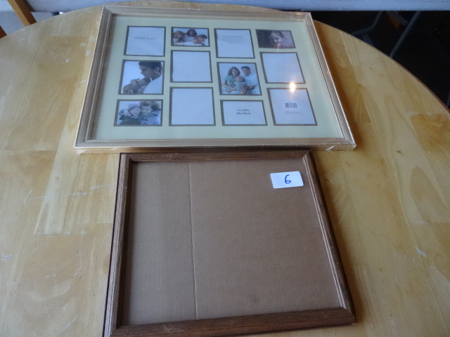 lot 6 image: 61 x 20 photo frame. 13 x 15 pictur...