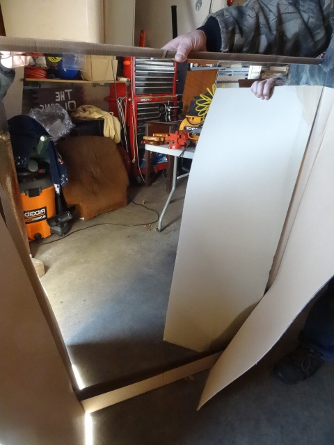 lot 12 image: 4 x 3 glass mirror. Beveled edges...
