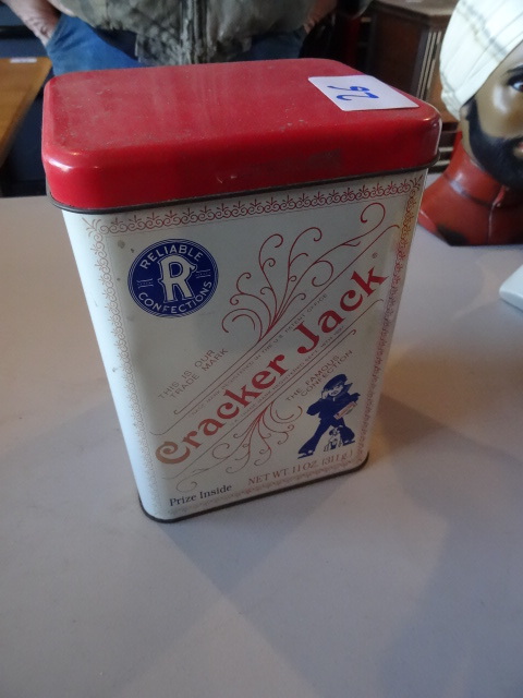 lot 26 image: Vintage metal Cracker jack tin...